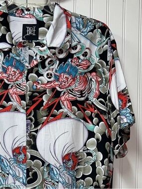 Ed Hardy Japan Bee Camp Shirt XL New NWT Japanese Tattoo Flash Traditional